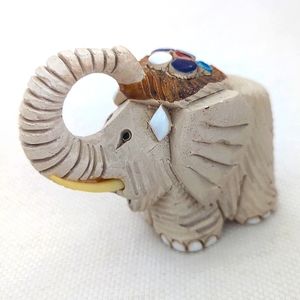 ARTESANIA RINCONADA Elephant 3" H hand crafted figurine Uruguay clay